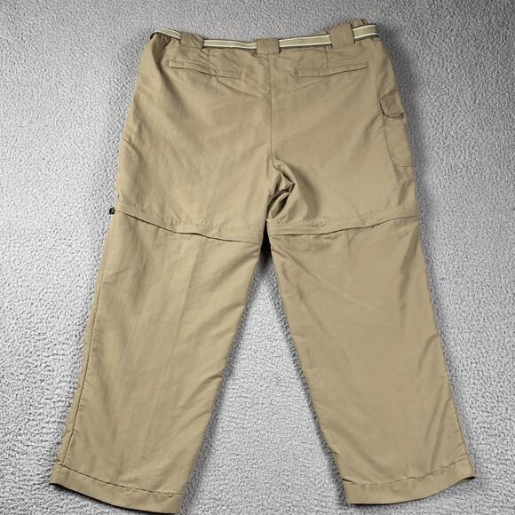 L.L. Bean Nylon Convertible Cargo Pants Women's Reg Size Large Beige - Picture 8 of 9